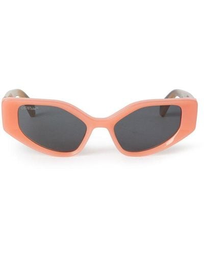 Off-White c/o Virgil Abloh Memphis Pentagonal Frame Sunglasses - Orange