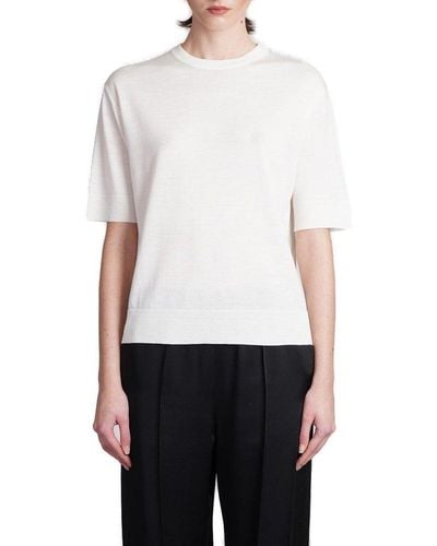 Jil Sander Crewneck Knitted T-shirt - White