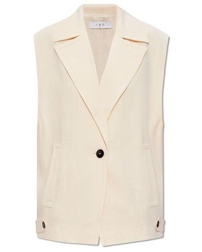 IRO Karine Sleeveless Suit Jacket - White