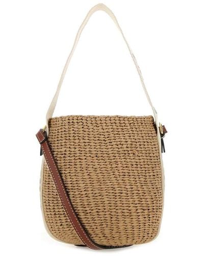 Chloé Woody Small Basket Tote Bag - Natural