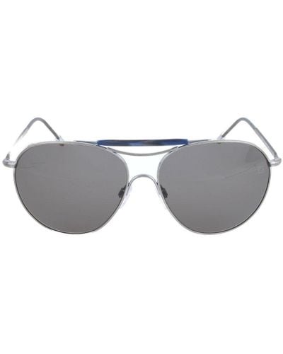 Zegna Round-frame Sunglasses - Gray