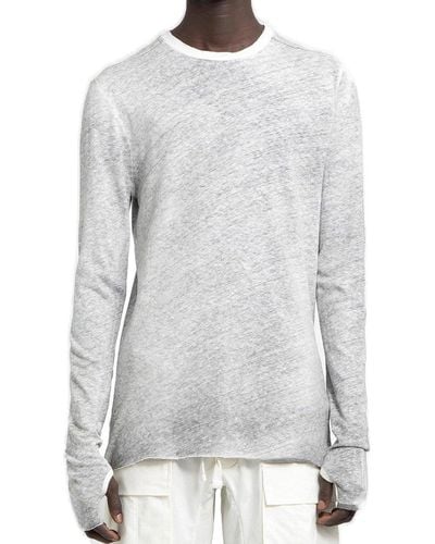 Thom Krom Long Sleeved Crewneck T-shirt - Grey