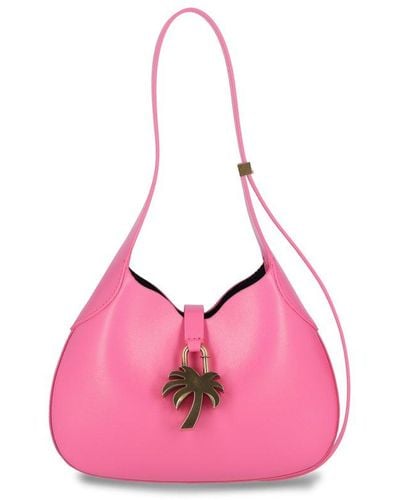 Palm Angels Leather Shoulder Bag - Pink
