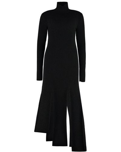 Bottega Veneta Ribbed Knit Dress - Black