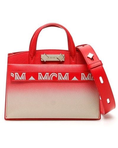 MCM Milano Mini Tote Bag - Red