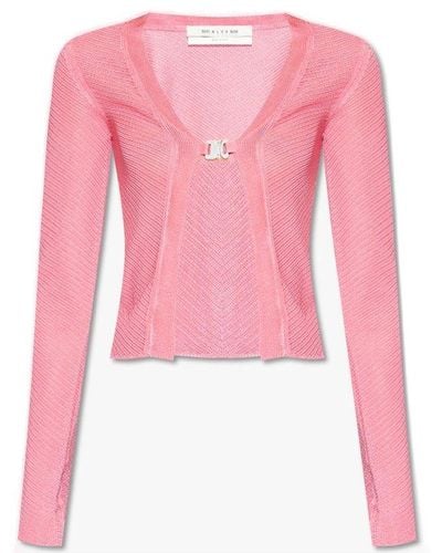 1017 ALYX 9SM Cardigan With Rollercoaster Buckle - Pink