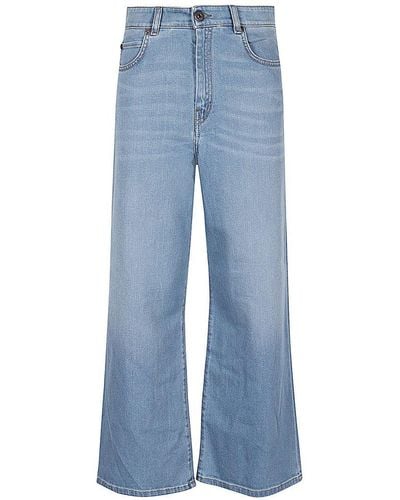 Weekend by Maxmara Relaxed-fit Cropped Jeans - Blue