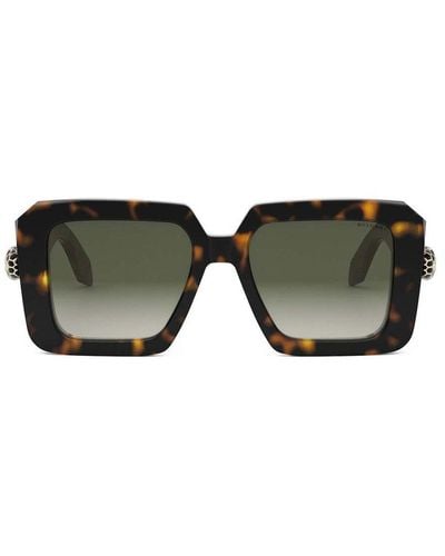 BVLGARI Serpenti Forever Rectangular Frame Sunglasses - Brown