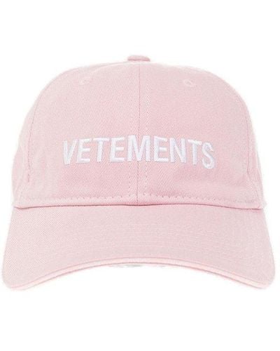 Vetements Baseball Cap, - Pink
