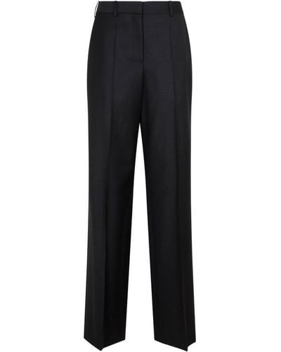 Loewe Tailored Trousers In Wool Twill - Black
