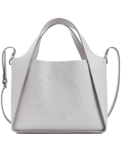 Stella McCartney Logo Detailed Tote Bag - Grey