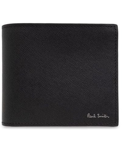 Paul Smith Folding Wallet With Logo, - Black