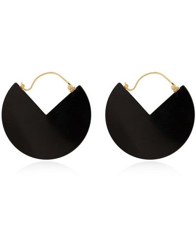 Isabel Marant Logo-engraved Earrings - Black