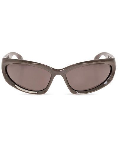 Balenciaga Eyewear Swift Oval Sunglasses - Brown