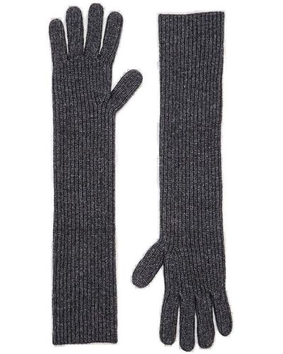 Loulou Studio Milos Knitted Mittens - Black