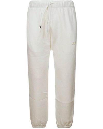 Autry Logo Embroidered Drawstring Joggers - White