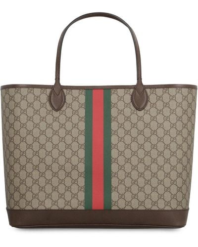 Gucci Ophidia GG Large Tote Bag - Brown