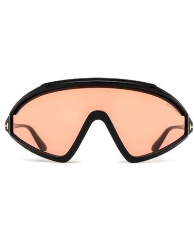 Tom Ford Lorna Shield Frame Sunglasses - Black