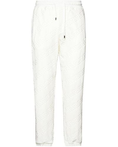 Fendi All-over Logo Drawstring Trousers - White