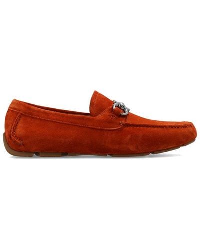 Ferragamo Gancini-buckle Slip-on Loafers - Red