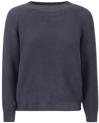 Weekend by Maxmara Crewneck Relaxed Fit Sweater - Blue