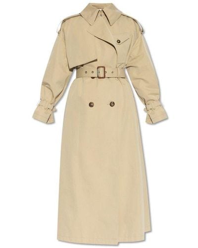 Alexander McQueen Double-breasted Trench Coat, - Natural