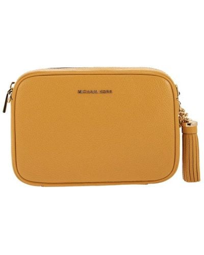 Michael Kors Ginny Leather Shoulder Bag - Orange
