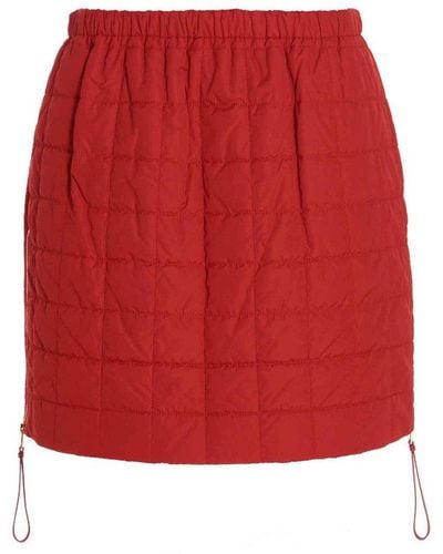 Max Mara Kim Padded Drawstring Skirt - Red