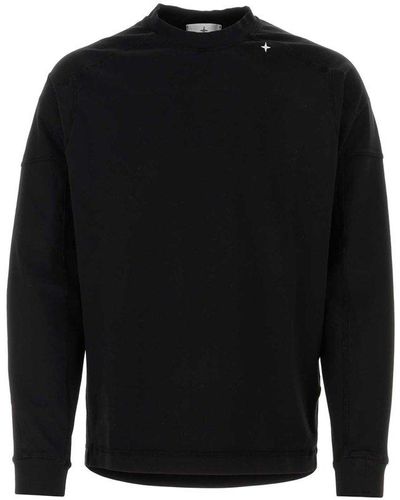 Stone Island T-shirt With Long Sleeves, - Black