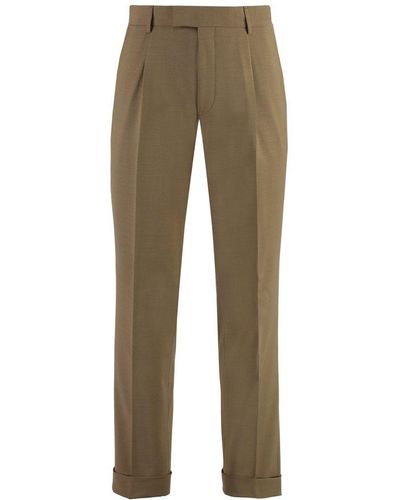 BOSS Pressed Crease Tailored Pants - Green