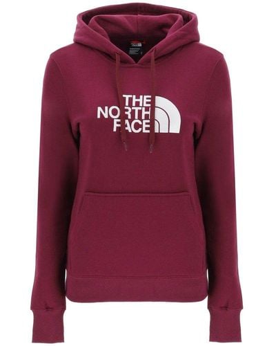 The North Face 'drew Peak' Hoodie With Logo Embroidery - Red