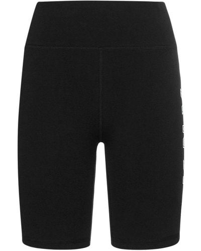 DKNY High Waist Stretched Cycling Shorts - Black
