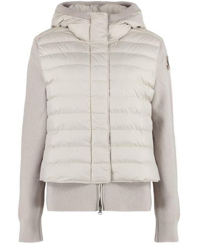 Parajumpers Nina Knit Jacket With Padded Panels - White