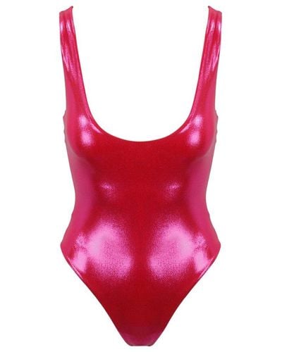 Saint Laurent Metallic Sleeveless Bodysuit - Multicolour