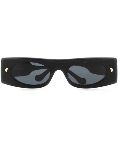 Nanushka Rectangular Frame Sunglasses - Black