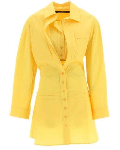 Jacquemus Layered Shirt Dress - Yellow