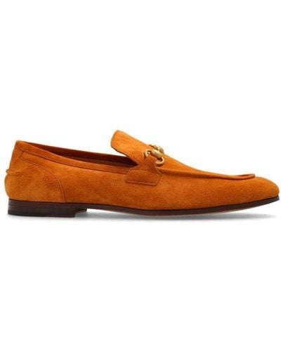 Gucci Jordaan Suede Loafers - Orange
