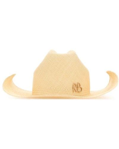 Ruslan Baginskiy Curved Wide Brim Cowboy Hat - Natural