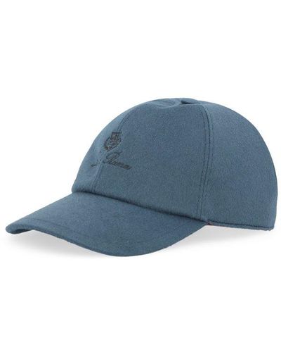 Loro Piana Logo Embroidered Baseball Cap - Blue