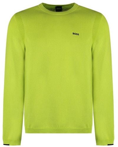 BOSS Logo Printed Regular-fit Sweatshirt - Green