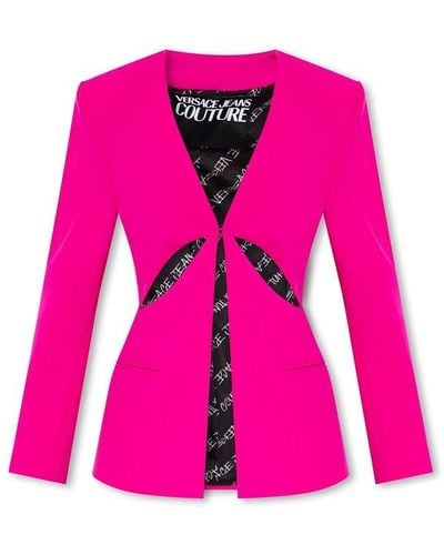 Versace Blazer With Cut-outs - Pink