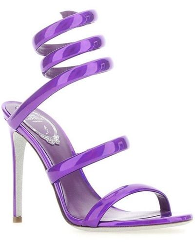 Rene Caovilla Serpente Sandals - Purple