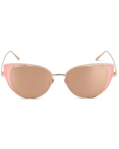 Linda Farrow Lfl855 Cat Eye Frame Sunglasses - Pink
