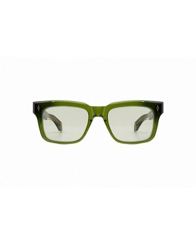 Jacques Marie Mage Torino Square Frame Sunglasses - Green