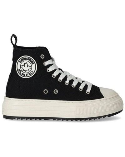 DSquared² Logo Patch High-top Sneakers - Black