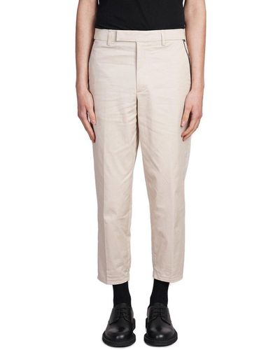 Neil Barrett Slim-fit Cropped Trousers - Natural