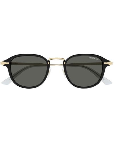 Montblanc Eyewear Round Frame Sunglasses - Black