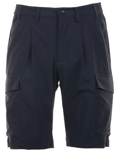People Of Shibuya Pleat Detailed Bermuda Shorts - Blue