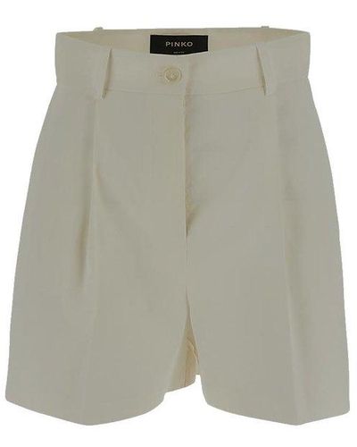 Pinko High-waist Tailored Shorts - Gray