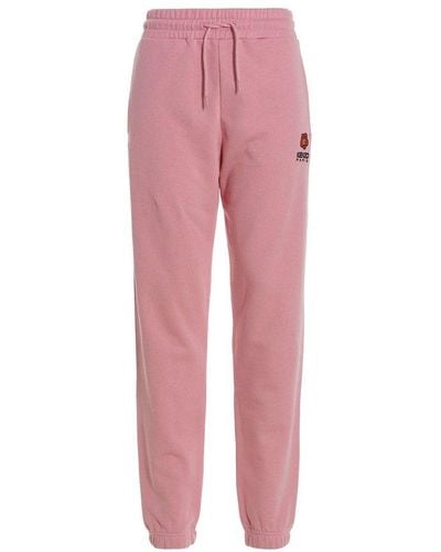 KENZO Crest Logo Trousers Pink